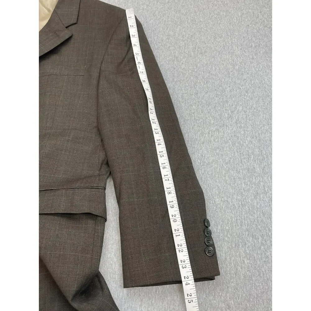 Lauren Ralph Lauren‎ Blazer Mens 42R Plaid 100% Wool 2-Button Single Breasted